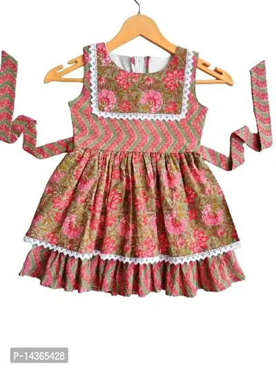 Fayka Baby Girls A-Line Mini Frock Kids Dress Cotton