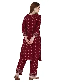 Fayka Straight Kurti with Palazzo Set for Women and Girls Printed Rayon-thumb1