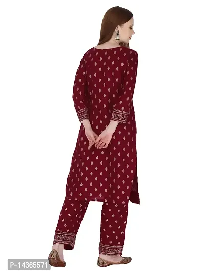 Fayka Straight Kurti with Palazzo Set for Women and Girls Printed Rayon-thumb2