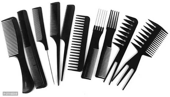 Stylish 10Pcs Pro Salon Hair Cut Styling Hairdressing Barbers Combs Brush