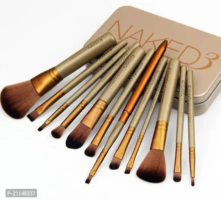 Stylish Naked3 Makeup Brush Set (Pack Of 12)