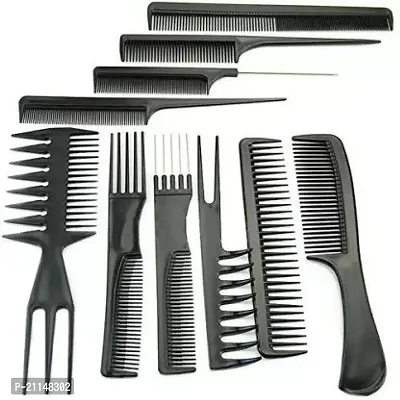 Stylish Styling Hairdressing Barbers Combs Brush Comb Set, Black