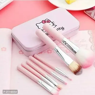 Stylish Hello Kitty Mini Pink Brush Set (Pack Of 7)-thumb0