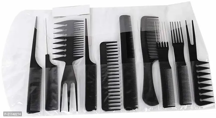 Stylish 10 Pcs Hair Comb Hair Combo (Black)