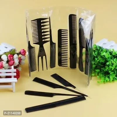 Stylish 10Pcs Professional Salo Hairdressing Multifunction Pro Barbers Brush Combs