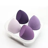 Makeup Sponge Puff 4 Pcs with Storage Box Foundation Powder Sponge Beauty Tools Women Makeup Accessories (Multicolor)-thumb1