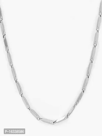 Alluring Silver Stainless Steel Chain For Men-thumb0