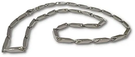 Alluring Silver Stainless Steel Chain For Men-thumb2