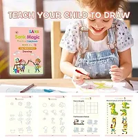 Magic Practice Copybook, (4 BOOK + 10 REFILL+ 2 Pen +2 Grip) Number Tracing Book for Preschoolers with Pen, Magic Calligraphy Copybook Set Practical Reusable Writing Tool Simple Hand Lettering-thumb4