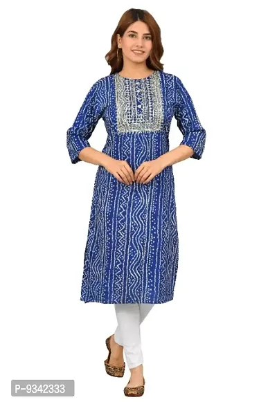 Womens Rayon Embroidery Straights Kurti-thumb2