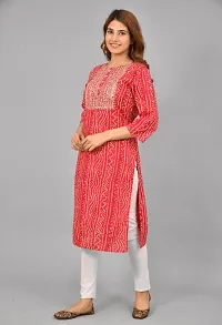 Womens Rayon Embroidery Straights Kurti-thumb1