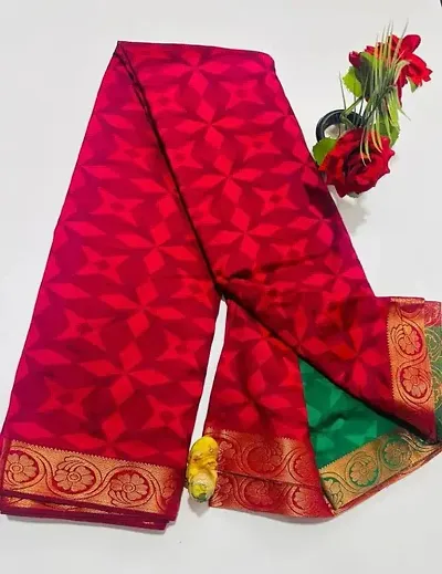 Stylish Tissue Saree With Blouse Piece For Women