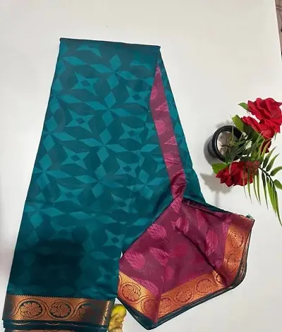 Stylish Tissue Saree With Blouse Piece For Women