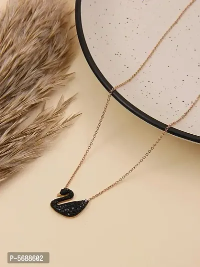 Rose gold and black chain top