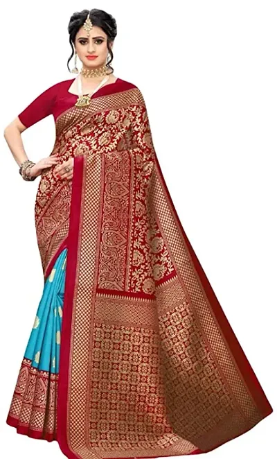 Spacekart Women's Artsilk Saree with Unstitched Blouse Piece