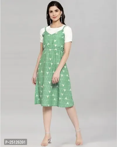 Classic Printed A-Line Knee Length Dress