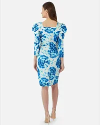 Classic Printed A-Line Knee Length Dress-thumb3