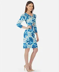 Classic Printed A-Line Knee Length Dress-thumb1