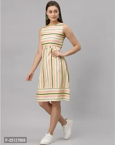Classic Printed A-Line Knee Length Dress