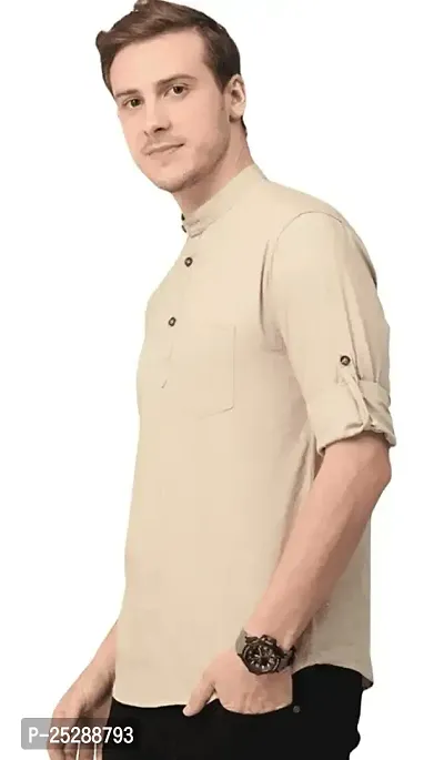 Classic Cotton Solid Casual Shirt For Men-thumb4