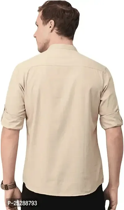 Classic Cotton Solid Casual Shirt For Men-thumb2