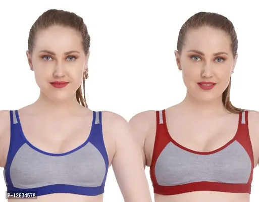 Sport Bra For Women In Red and Blue Color For Running And Gyming