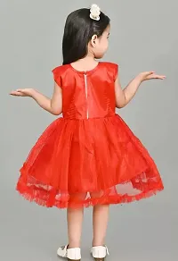 Stylish Net Red Frocks For Girls-thumb1