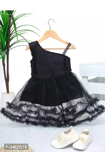 Stylish Net Black Frocks For Girls-thumb2