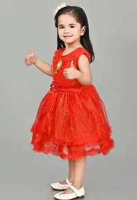 Stylish Net Red Frocks For Girls-thumb2