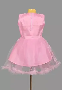 Stylish Cotton Blend Pink Frocks For Girls-thumb1