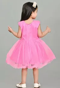 Stylish Net Pink Frocks For Girls-thumb1