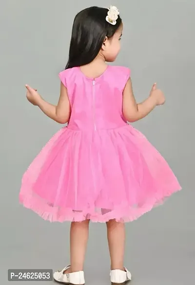 Stylish Net Pink Frocks For Girls-thumb2