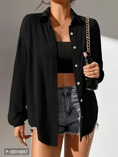 Trendy Black Shirt for Women-thumb0