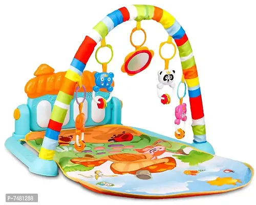 Baby Toys Multi Functional Musical Keyboard Mat Piano Baby Mat Gym  Fitness Rack for 0 to 24 Month Age Baby-thumb0