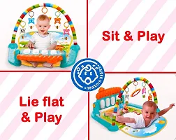 Baby Toys Multi Functional Musical Keyboard Mat Piano Baby Mat Gym  Fitness Rack for 0 to 24 Month Age Baby-thumb2