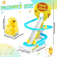 OPINA Duck Track Toys for Kids - Small Ducks Stair Climbing Toys for Kids , Escalator Toy with Lights and Music - 3 Duck Included-thumb1