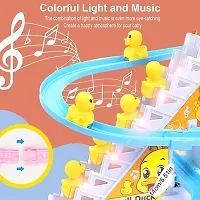 OPINA Duck Track Toys for Kids - Small Ducks Stair Climbing Toys for Kids , Escalator Toy with Lights and Music - 3 Duck Included-thumb4