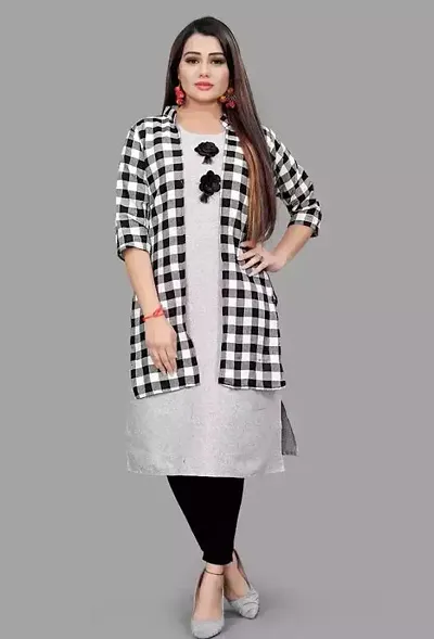 Stylish Fancy Cotton Kurti with Jackets