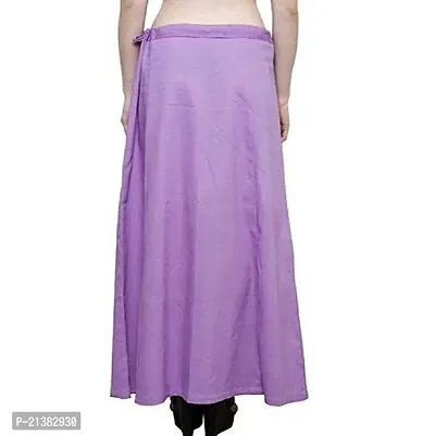 Reliable Purple Cotton Solid Stitched Patticoats For Women