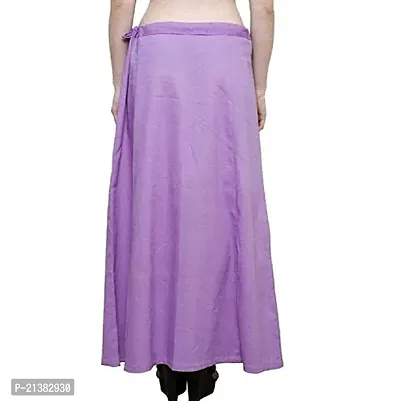 Reliable Purple Cotton Solid Stitched Patticoats For Women-thumb0