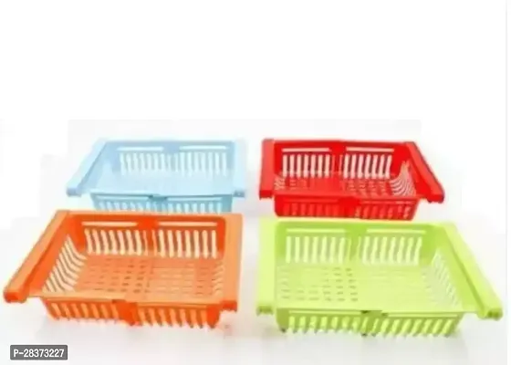 Useful Fridge Storage Basket Shelf Organizer Pack Of 4-thumb0