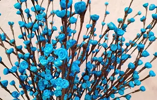 Fab n Style Artificial Flower Mini Rose Orchids (Blue, 16 Pieces)-thumb3