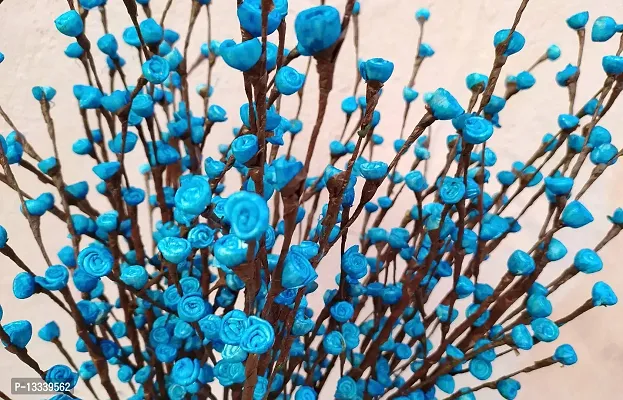 Fab n Style Artificial Flower Mini Rose Orchids (Blue, 16 Pieces)-thumb4