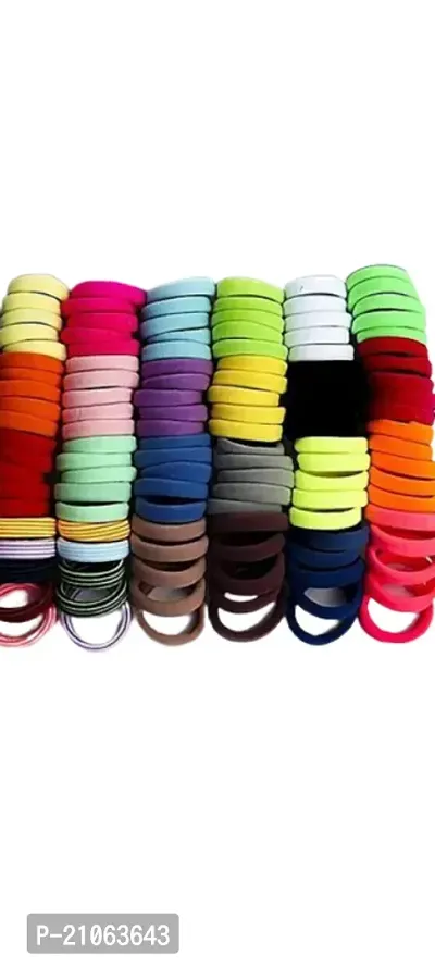This is a plain hair band combo of 50 band with attract multicolour