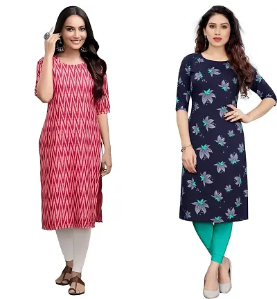 Beautiful Crepe Stitched Kurta for Women Pack of 2