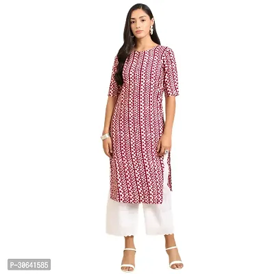 Stylish Maroon Crepe Stitched Kurta For Women-thumb0