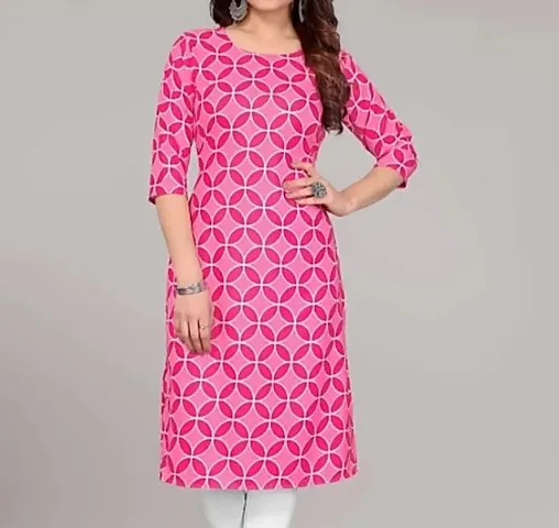 Stylish Cotton Printed Straight Kurta