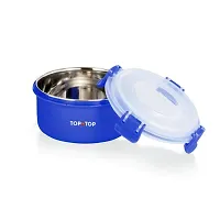 TOPMTOP Microwave Safe Lunch Box Containers, Food Storage, Food Serving, Each Container 300ml, (Blue)-thumb3