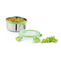 TOPMTOP Lunch Box with Smart Lock Airtight 325ml Containers, Pack of 3, Green-thumb2