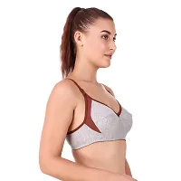 Sizzling Multicoloured Cotton Blend Non Padded Wirefree Bras For Women Pack Of 1-thumb3